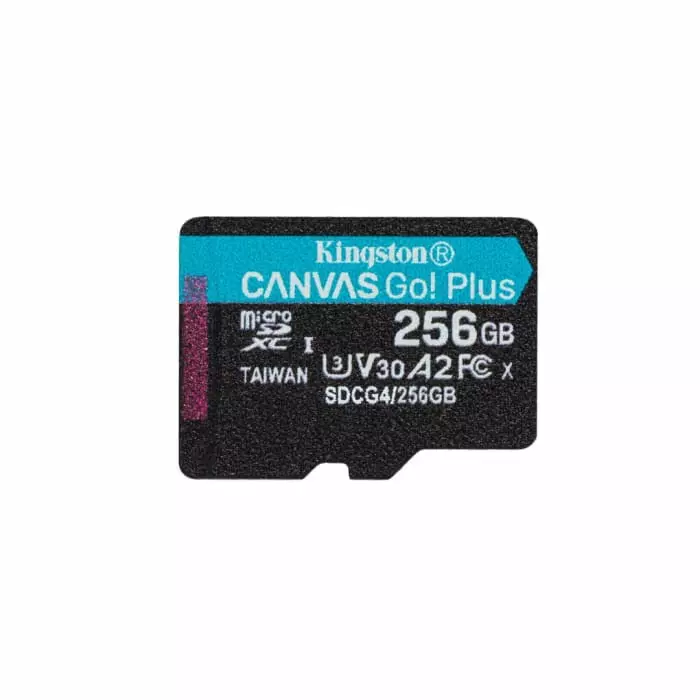 Kingston 256 GB MicroSDXC Micro SD Card, A2, Class 10, U3, UHS-I, V30, SDCG4/256GBSP