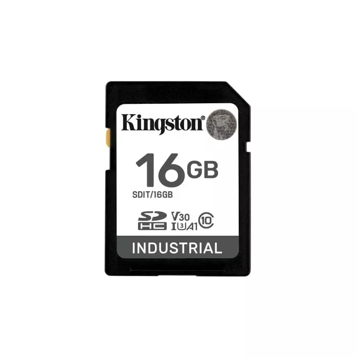 Kingston 16 GB Industrial SD SD Card, UHS-I Speed Class U3, SDIT/16GB