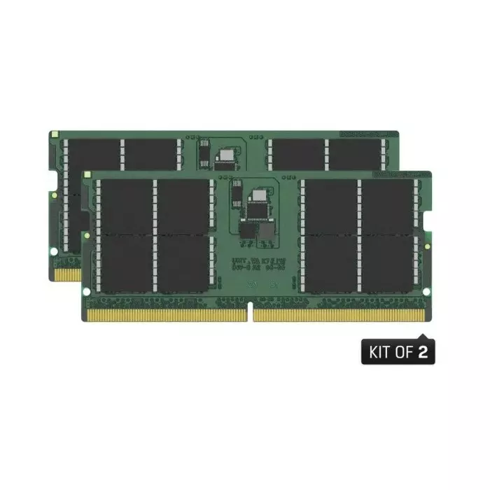 Kingston 64 GB DDR5 Laptop RAM, 4800MHz, SODI mm, 1.1V, KVR48S40BD8K2-64