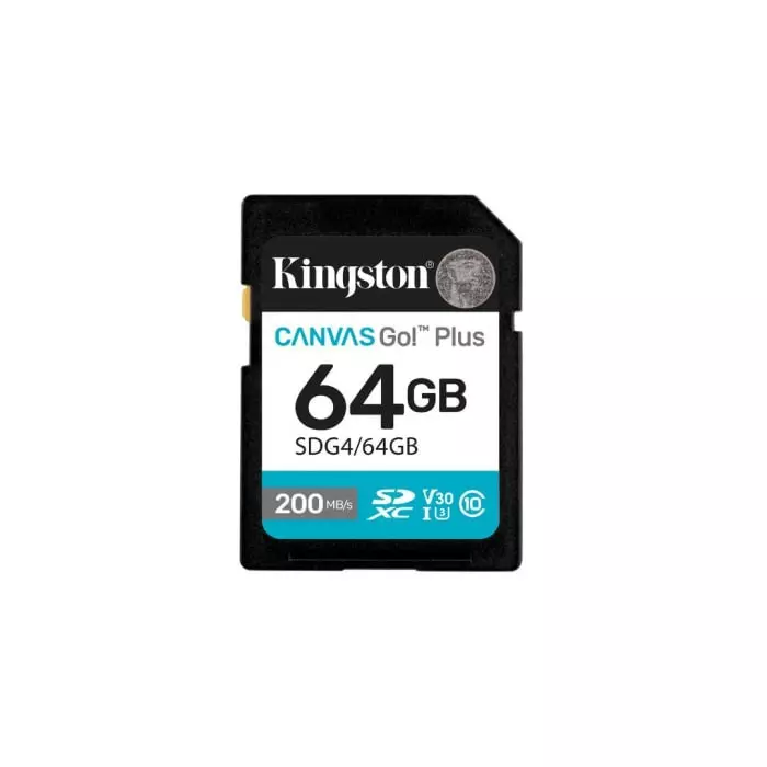 Kingston 64 GB SDXC SD Card, Class 10, U3, UHS-I, V30, SDG4/64GB