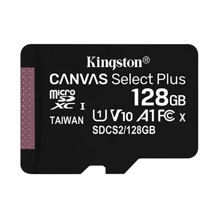 Kingston 128 GB MicroSD Micro SD Card, Class 10, UHS-I, SDCS2/128GBSP