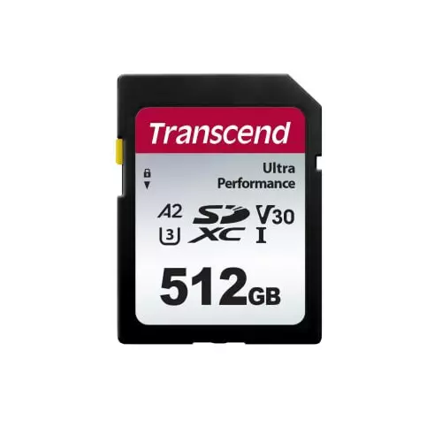 Transcend 512 GB SDXC SD Card, UHS-I U3, TS512GSDC340S