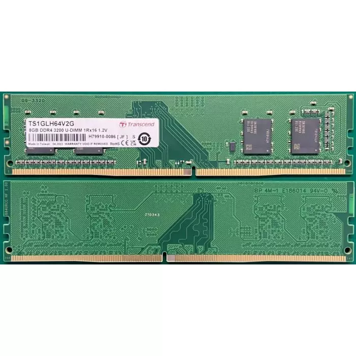 Transcend 8 GB DDR4 Desktop, Laptop RAM, 3200Mbit/s, UDIMM, 1.2V, TS1GLH64V2G