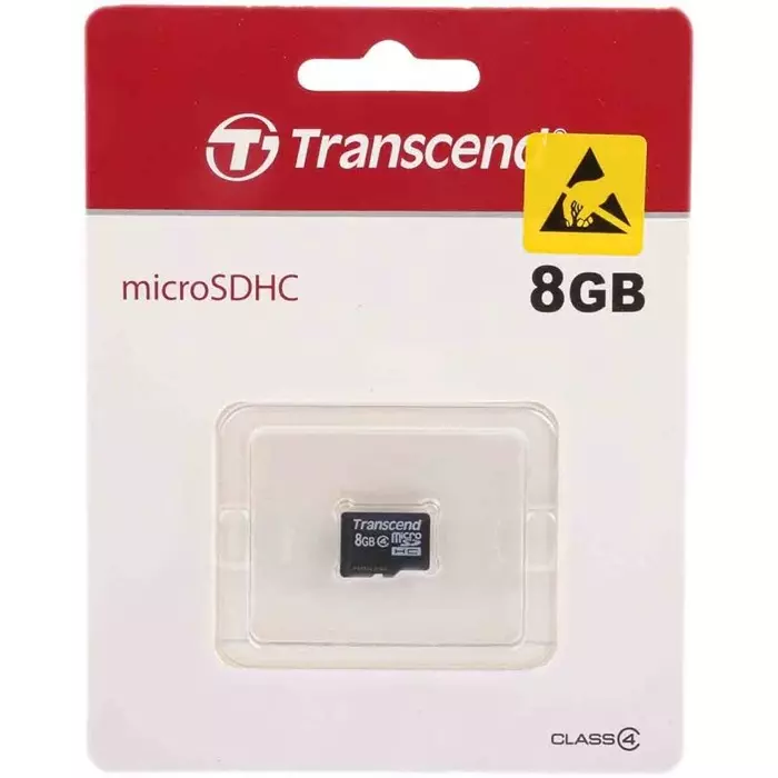 Transcend 8 GB MicroSDHC Micro SD Card, Class 4, TS8GUSDC4