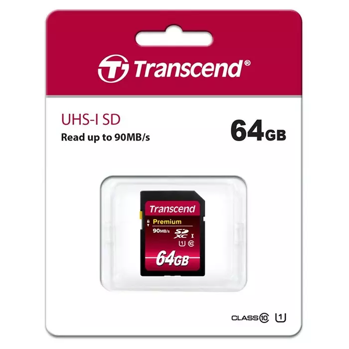 Transcend 64 GB Industrial SDHC, SDXC SD Card, Class 1, Class 10, TS64GSDU1