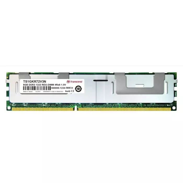 Transcend 8 GB DDR3 Server RAM, 1333Mbit/s, RDIMM, 1.5V, TS1GKR72V3N