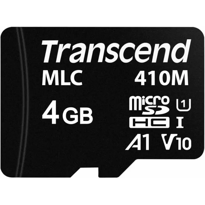 Transcend 4 GB MicroSDHC Micro SD Card, A1, U1, V10, TS4GUSD410M