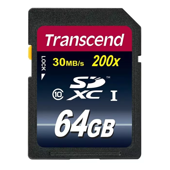 Transcend 64 GB SDXC SD Card, Class 10, TS64GSDXC10