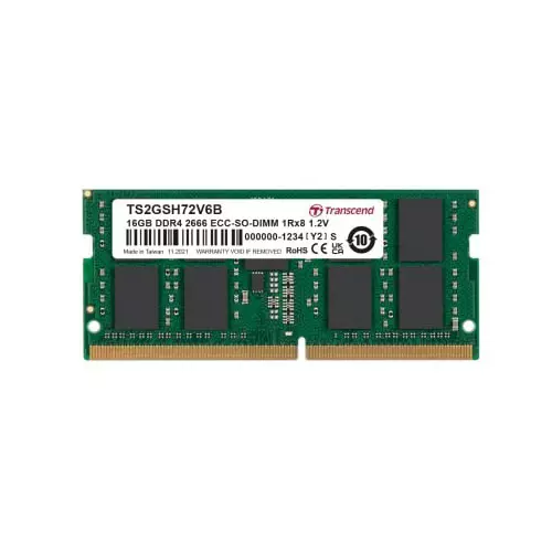 Transcend 16 GB DDR4 Desktop, Server RAM, 2666Mbit/s, SODIMM, 1.2V, TS2GSH72V6B