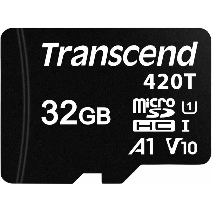 Transcend 32 GB MicroSDHC Micro SD Card, A1, U1, V10, TS32GUSD420T