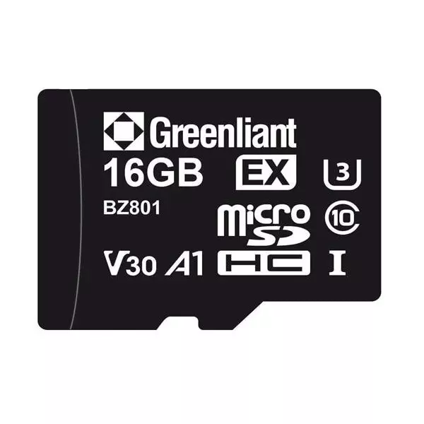 Greenliant Industrial Micro SD Card 16 GB Memory Size 15x11x1 mm, GLS93MR016G1-I-BZ808