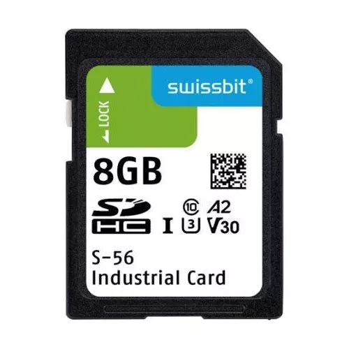 SWISSBIT Industrial Micro SD Card 8 GB Memory Size 32x24x2.1 mm, SFSD008GL1AM1TB-I-CE-22Q-STD