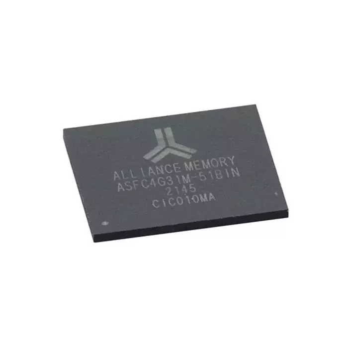 Alliance Memory NAND 4GByte eMMC Flash Memory 153-Pin FBGA, ASFC4G31M-51BIN
