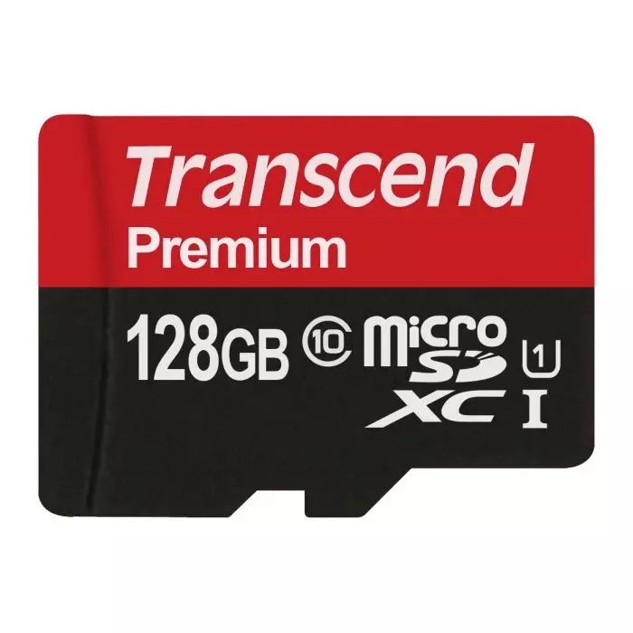 Transcend 128 GB MicroSDXC Micro SD Card, Class 10, UHS-1 U1, TS128GUSDU1