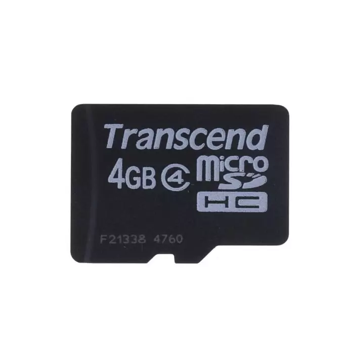 Transcend 4 GB MicroSDHC Micro SD Card, Class 4, TS4GUSDC4