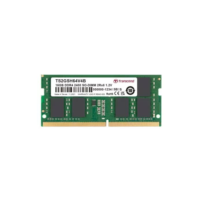 Transcend 16 GB DDR4 Desktop, Laptop RAM, 2400Mbit/s, SODIMM, 1.2V, TS2GSH64V4B