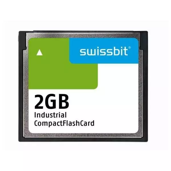 SWISSBIT Industrial Compact Flash Card 2 GB Memory Size 42.8x36.4x3.3 mm, SFCF2048H1AF2TO-C-DS-523-STD