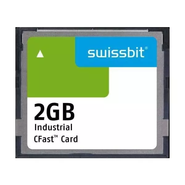 SWISSBIT Industrial CFast Card 2 GB Memory Size 42.8x36.4x3.6 mm, SFCA2048H1AO4TO-C-MA-226-STD