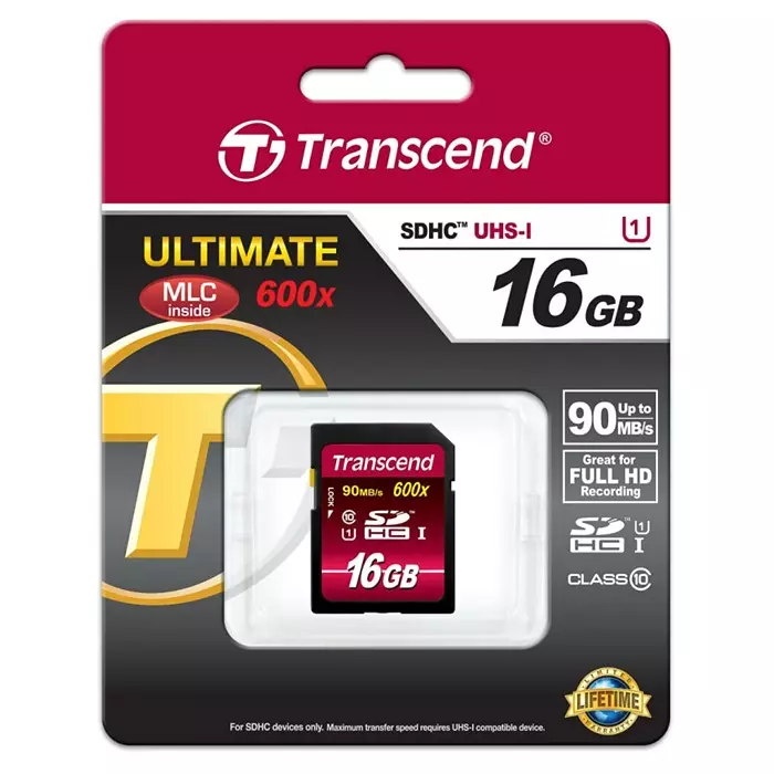 Transcend 16 GB SDHC SD Card, Class 10, UHS-1 U1, TS16GSDHC10U1