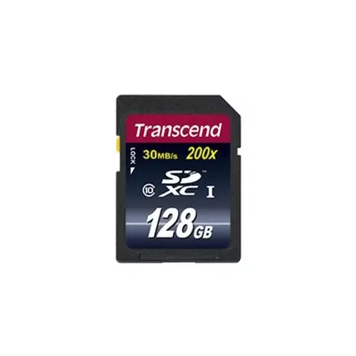 Transcend 128 GB SDXC SD Card, Class 10, TS128GSDXC10