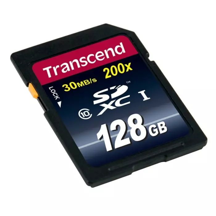 Transcend 128 GB SDXC SD Card, Class 10, TS128GSDXC10