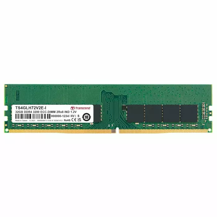 Transcend 32 GB DDR4 RAM, 3200Mbit/s, DIMM, 1.2V, TS4GLH72V2E-I