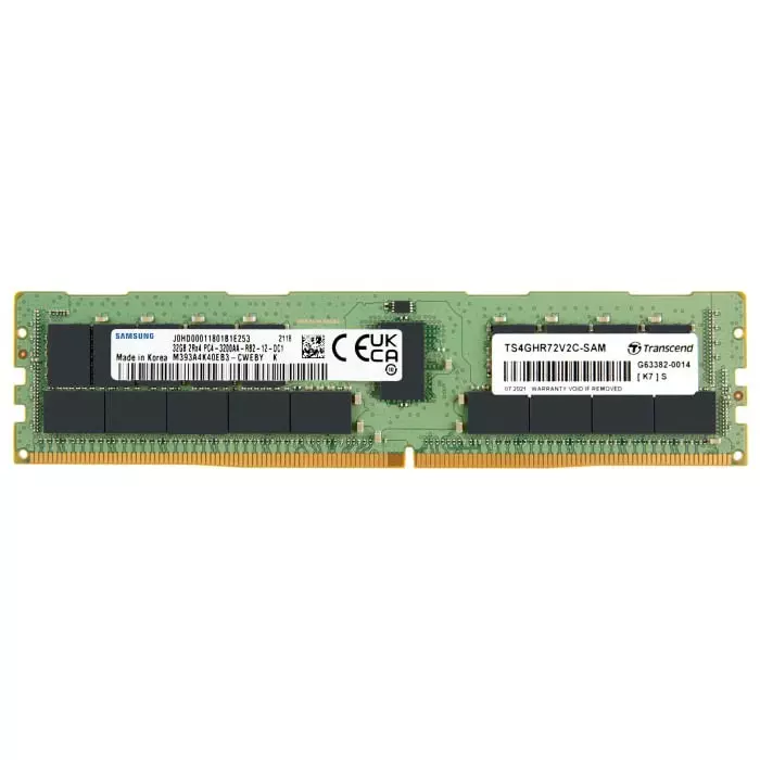 Transcend 32 GB DDR4 Server RAM, 3200Mbit/s, RDIMM, 1.2V, TS4GHR72V2C-SAM