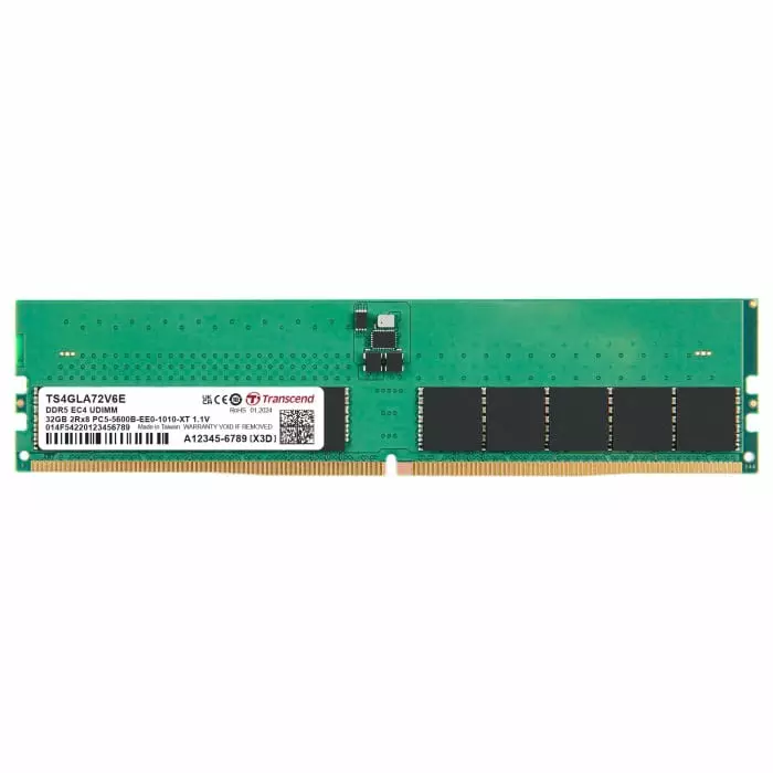 Transcend 32 GB DDR5 Desktop, Server RAM, 5600Mbit/s, DIMM, 1.1V, TS4GLA72V6E