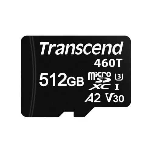 Transcend 512 GB Industrial MicroSDXC Micro SD Card, V30, TS512GUSD460T