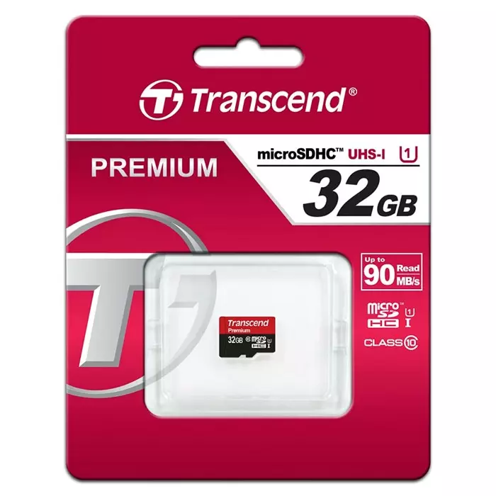 Transcend 32 GB MicroSDHC Micro SD Card, Class 10, UHS-1 U1, TS32GUSDU1