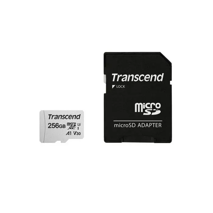 Transcend 256 GB MicroSD Micro SD Card, Class 10, TS256GUSD300S-A