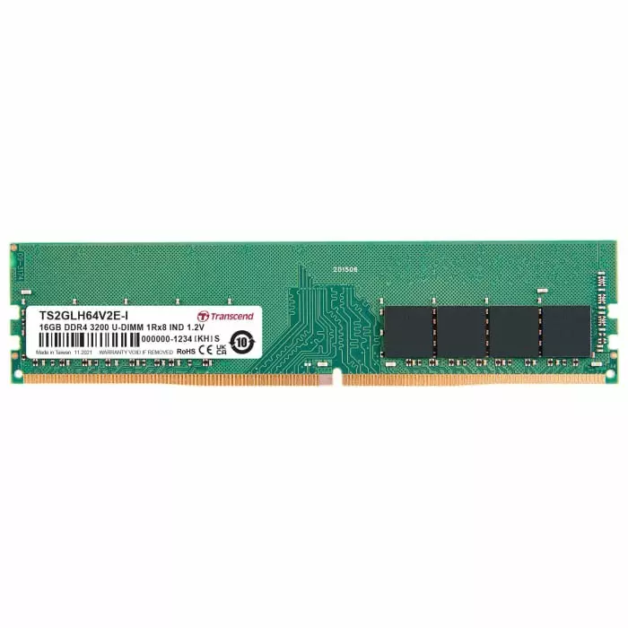 Transcend 16 GB DDR4 RAM, 3200Mbit/s, UDIMM, 1.2V, TS2GLH64V2E-I