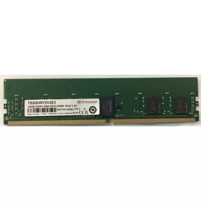 Transcend 16 GB DDR4 Server RAM, 3200Mbit/s, RDIMM, 1.2V, TS2GHR72V2E3