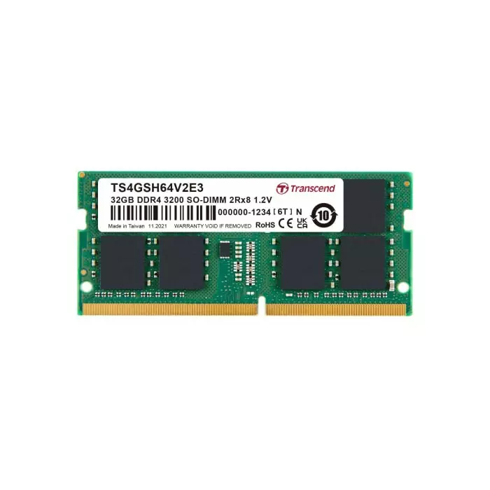 Transcend 32 GB DDR4 Desktop, Laptop RAM, 3200Mbit/s, SODIMM, 1.2V, TS4GSH64V2E3