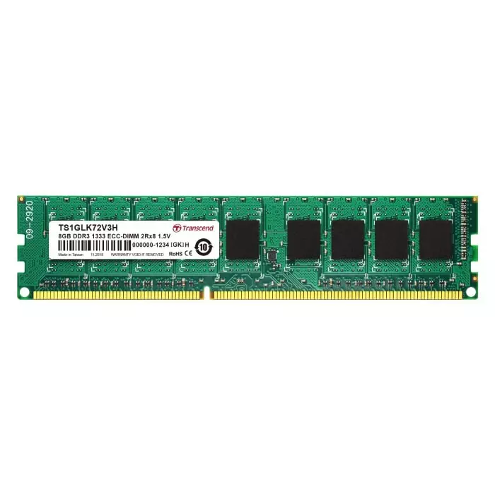 Transcend 8 GB DDR3 Desktop, Server RAM, 1333Mbit/s, DIMM, 1.5V, TS1GLK72V3H