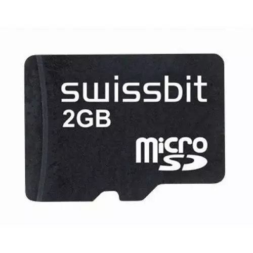 SWISSBIT Industrial Micro SD Card 2 GB Memory Size 15x11x1 mm, SFSD2048N1BN1WI-I-QF-111-STD