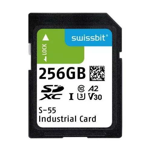 SWISSBIT Industrial SD Card 256 GB Memory Size, SFSD256GL1AM1MT-E-7G-211-STD
