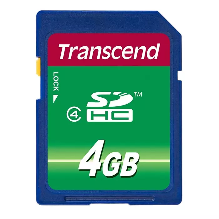 Transcend 4 GB SDHC SD Card, Class 4, TS4GSDHC4