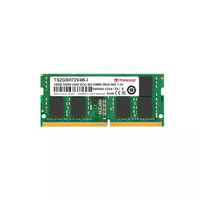 Transcend 16 GB DDR4 RAM, 2400Mbit/s, SODIMM, 1.2V, TS2GSH72V4B-I
