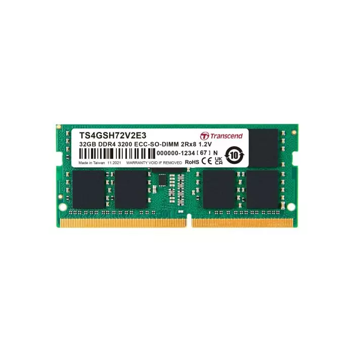 Transcend 32 GB DDR4 Desktop, Laptop RAM, 3200Mbit/s, SODIMM, 1.2V, TS4GSH72V2E3