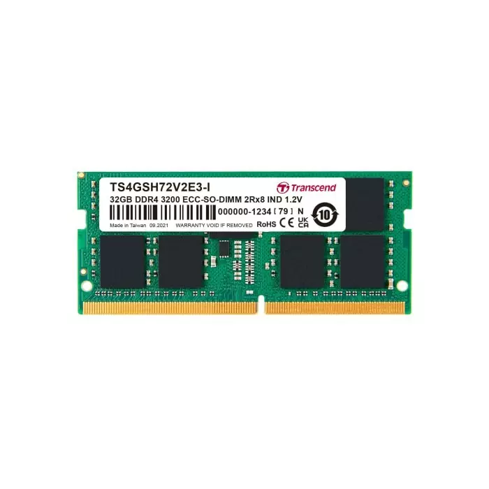 Transcend 32 GB DDR4 RAM, 3200Mbit/s, SODIMM, 1.2V, TS4GSH72V2E3-I