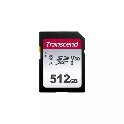 Transcend 512 GB SDXC SD Card, UHS-U3, TS512GSDC300S