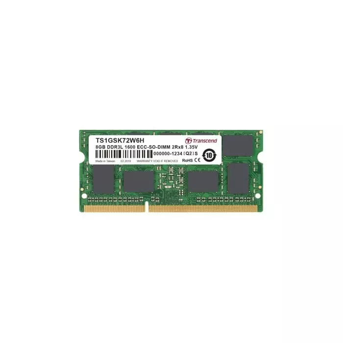 Transcend 8 GB DDR3L Desktop, Server RAM, 1600Mbit/s, SODIMM, 1.35V, TS1GSK72W6H