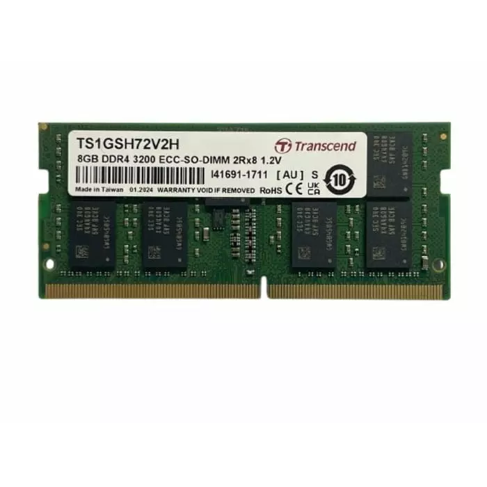 Transcend 8 GB DDR4 Desktop, Laptop RAM, 3200Mbit/s, SODIMM, 1.2V, TS1GSH72V2H