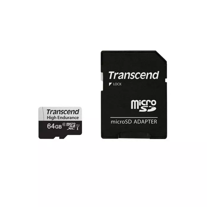 Transcend 64 GB MicroSDXC Micro SD Card, Class 10, UHS-I U1, TS64GUSD350V