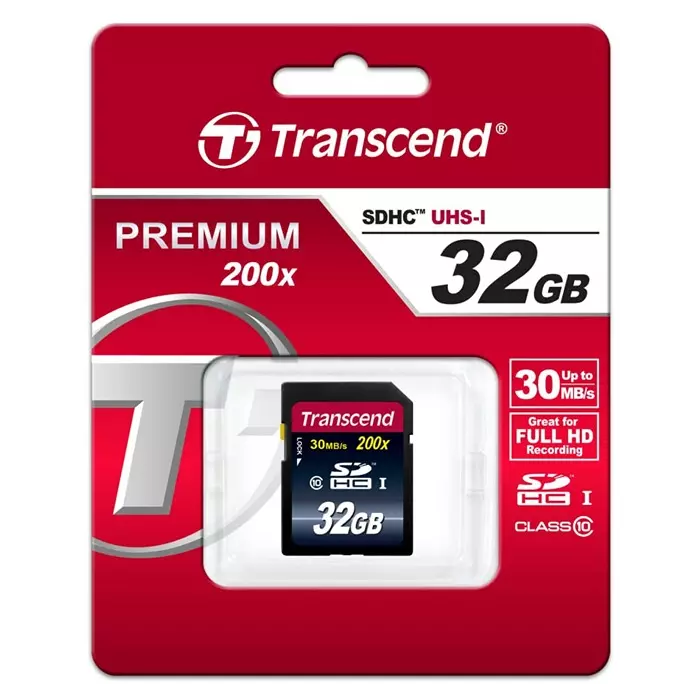 Transcend 32 GB SDHC SD Card, Class 10, TS32GSDHC10