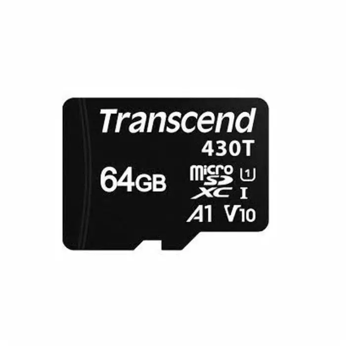 Transcend 64 GB MicroSDXC Micro SD Card, A1, U1, V10, TS64GUSD430T