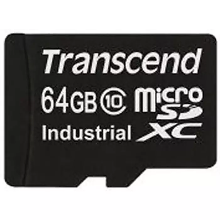 Transcend 64 GB Industrial MicroSDXC Micro SD Card, Class 10, TS64GUSDC10I