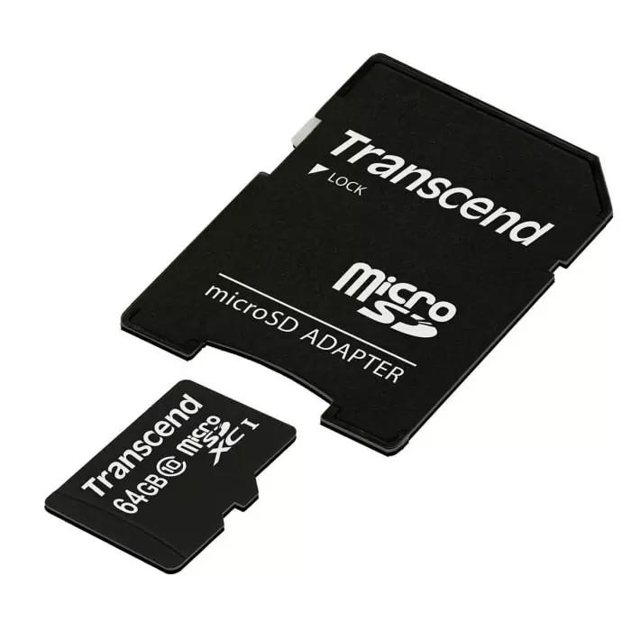 Transcend 64 GB MicroSDHC, MicroSDXC Micro SD Card, Class 10, TS64GUSDXC10