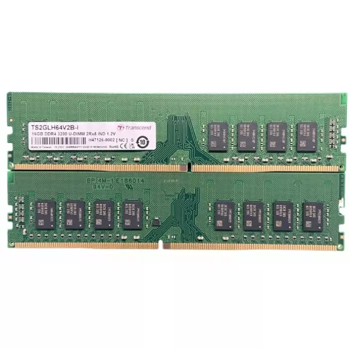 Transcend 16 GB DDR4 RAM, 3200Mbit/s, UDIMM, 1.2V, TS2GLH64V2B-I